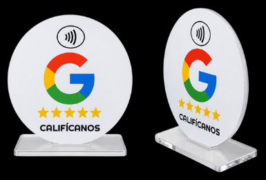 Módulo Pro blanco con logo de Google y estrellas