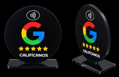 Módulo Pro negro con logo de Google y estrellas